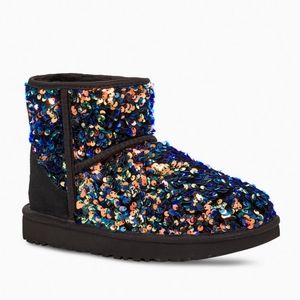 UGG Mini Black Stellar Sequin Boots